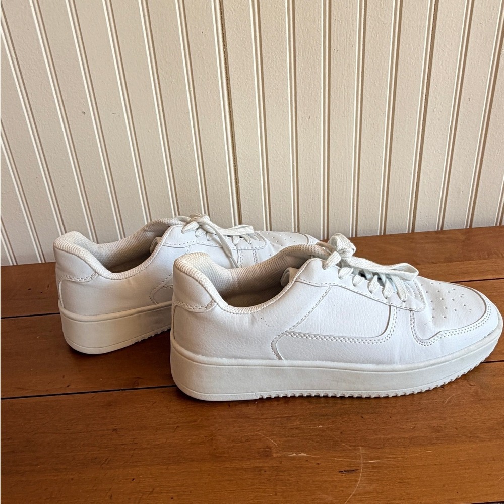 No Boundaries‎ Womens White Platform Sneakers Memory Foam Size 9.5